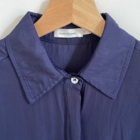 Skylar+Madison Silky Oversized Button Front Shirtdress - Picture 4 of 5